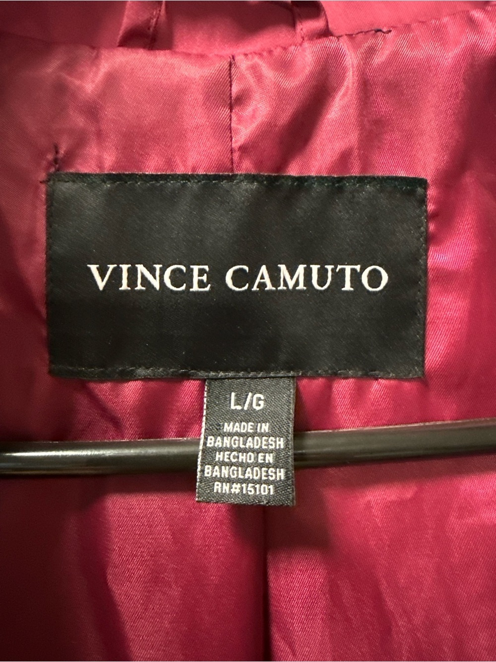 Vince Camuto Pink Hooded Water & Wind Resistant Rain Jacket Size L - Picture 10 of 13